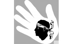 main corse tête noire (5x5cm) -  Sticker/autocollant
