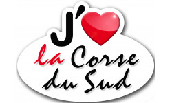 J'aime la Corse-du-Sud (15x11cm) - Sticker/autocollant