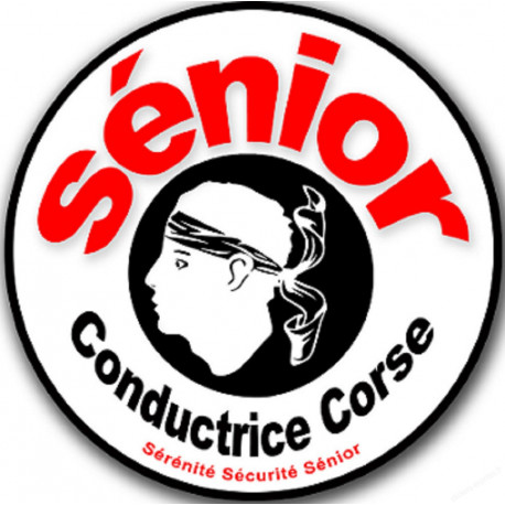 conductrice Sénior Corse (15x15cm) - Sticker/autocollant