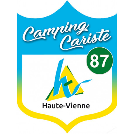 campingcariste Haute Vienne 87 - 20x15cm - Sticker/autocollant