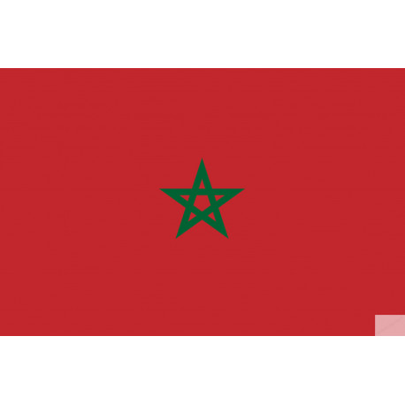 Drapeau Maroc (19.5x13cm) - Sticker/autocollant