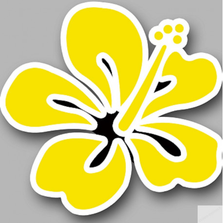Repère fleur 8 - 20cm - Sticker/autocollant