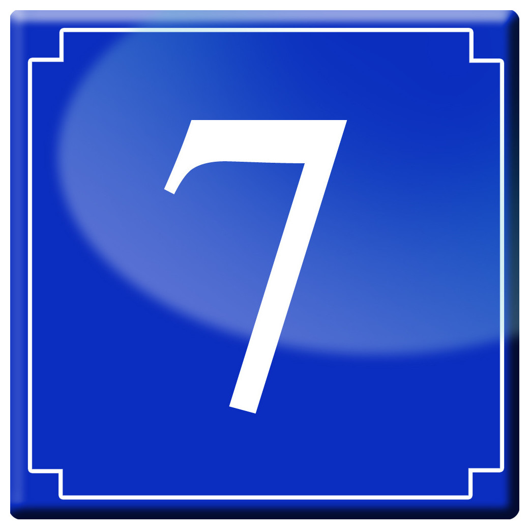 numéro de rue 7 - classique 10x10cm - Sticker/autocollant