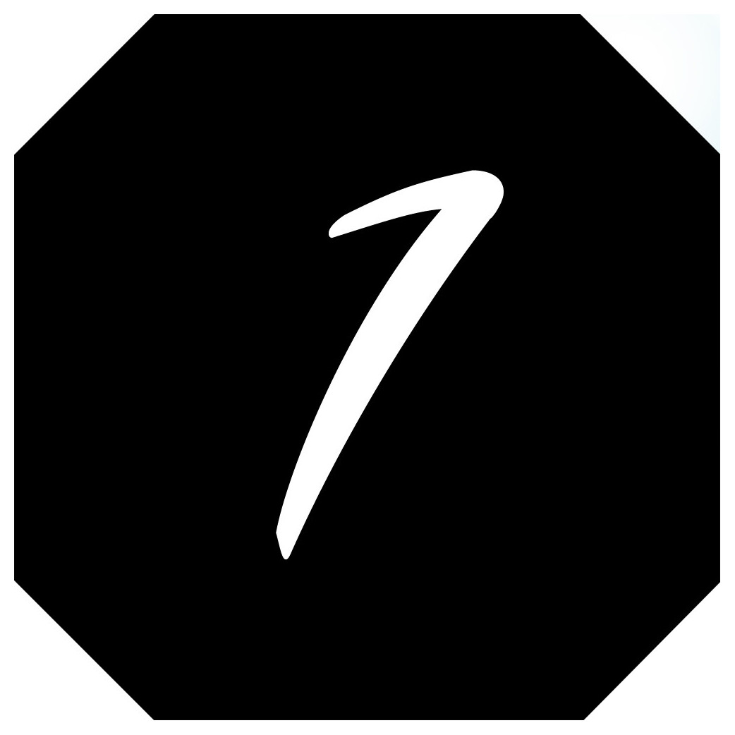 numéro de boite aux lettres 1 - architecte 10x10cm - Sticker/autocollant