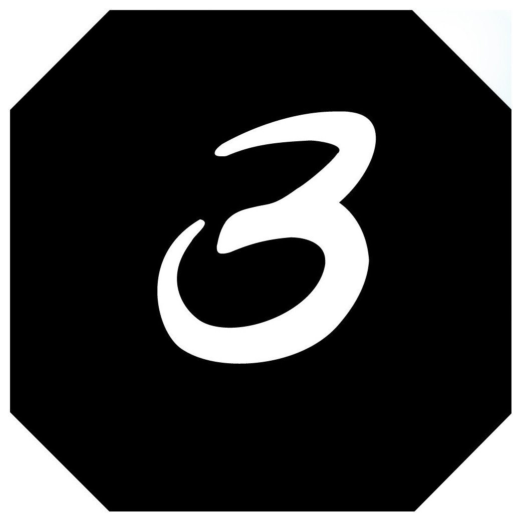 numéro de boite aux lettres 3 - architecte 10x10cm - Sticker/autocollant