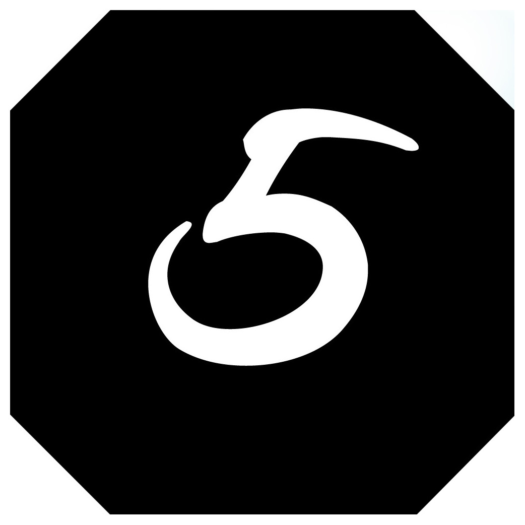 numéro de boite aux lettres 5 - architecte 10x10cm - Sticker/autocollant