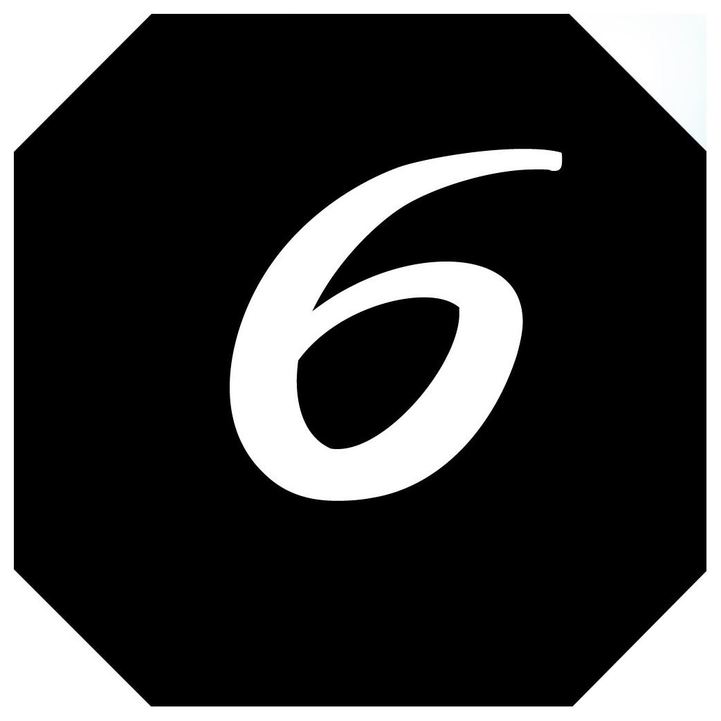 numéro de boite aux lettres 6 - architecte 10x10cm - Sticker/autocollant