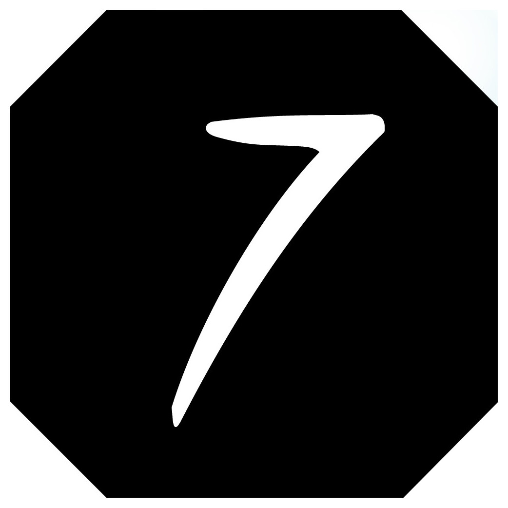 numéro de boite aux lettres 7 - architecte 10x10cm - Sticker/autocollant