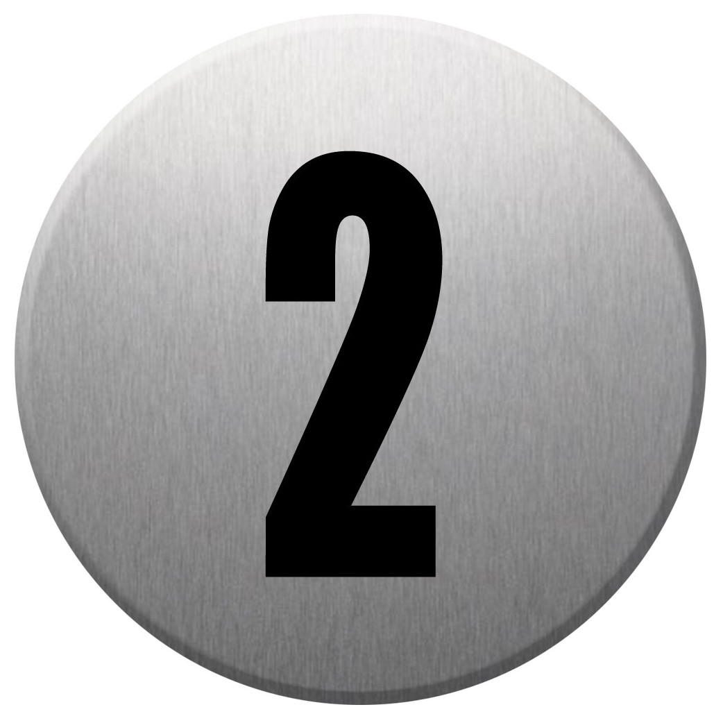 adresse postale numéro 2 - gris brossé 10x10cm - Sticker/autocollant