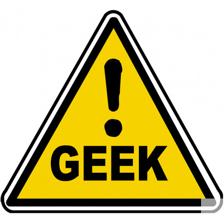 Danger geek (5x4.5cm) - Sticker/autocollant