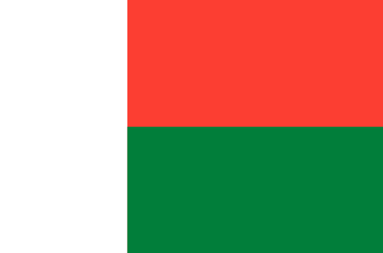 Drapeau Madagascar (5x3.3cm) - Sticker/autocollant