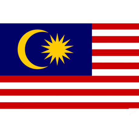 Drapeau Malaisie (5x3.3cm) - Sticker/autocollant