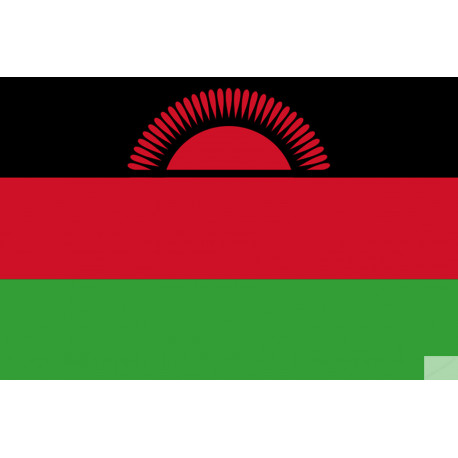 Drapeau Malawi (5x3.3cm) - Sticker/autocollant