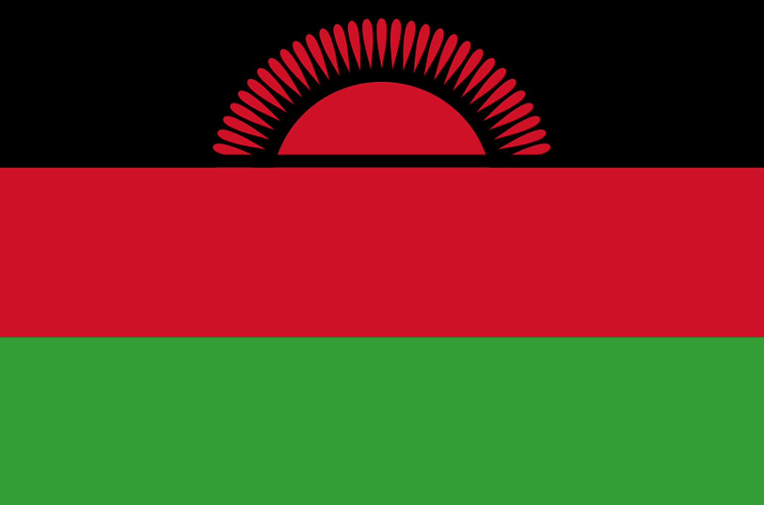 Drapeau Malawi (5x3.3cm) - Sticker/autocollant