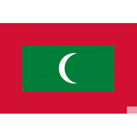 Drapeau Maldives (15x10cm) - Sticker/autocollant