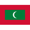 Drapeau Maldives (5x3.3cm) - Sticker/autocollant