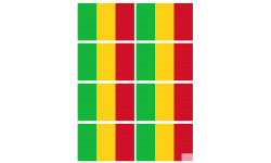 Drapeau Mali (8 fois 9.5x6.3cm) - Sticker/autocollant