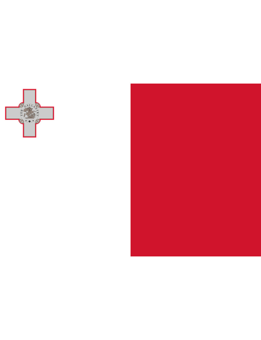 Autocollant Drapeau Maltais En Forme De Carte - Sticker Vinyle 100mm Malta Scuba Diving