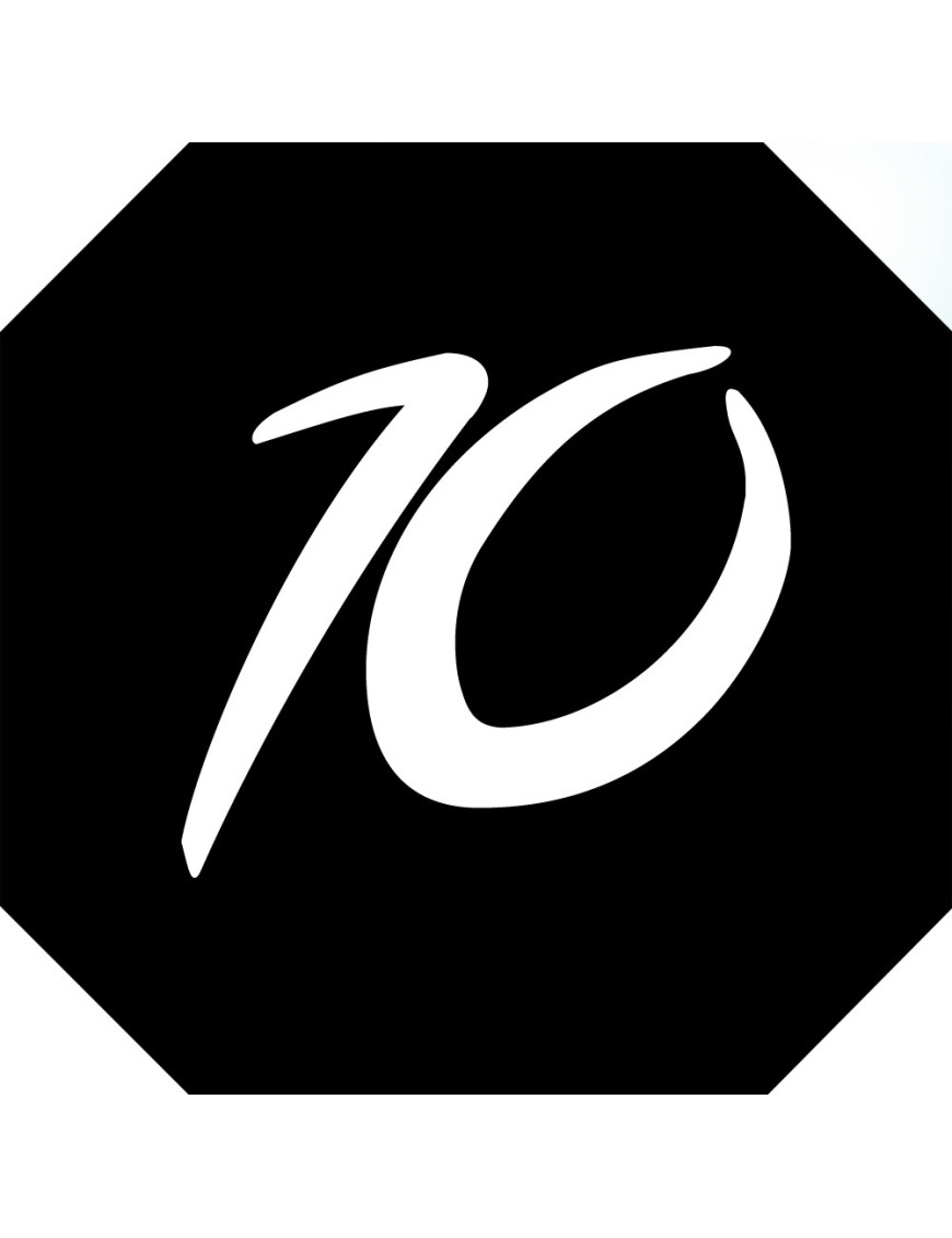 Autocollant 'numéro 10' - Format 10x10 Cm, Sticker Décoratif, Marque Stickers-Express, Neuf