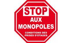 STOP AUX MONOPOLES (10X10cm) - Sticker/autocollant