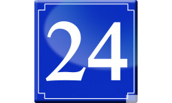numéro de rue 24 (classique 10x10cm) - Sticker/autocollant