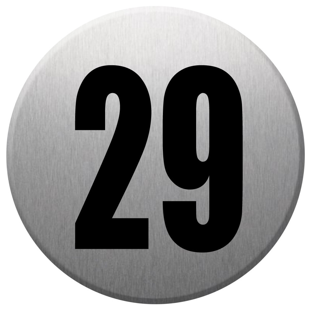 adresse postale numéro 29 (gris brossé 10x10cm) - Sticker/autocollant