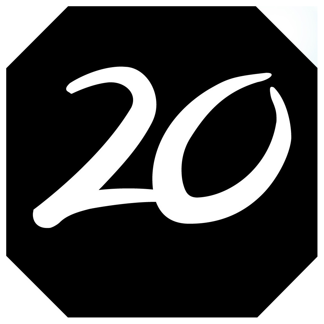 numéro de boite aux lettres 20 (architecte 10x10cm) - Sticker/autocollant