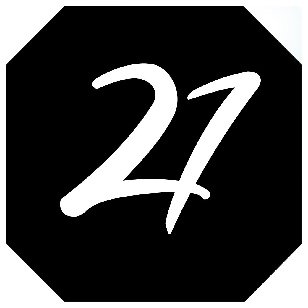 numéro de boite aux lettres 21 (architecte 10x10cm) - Sticker/autocollant