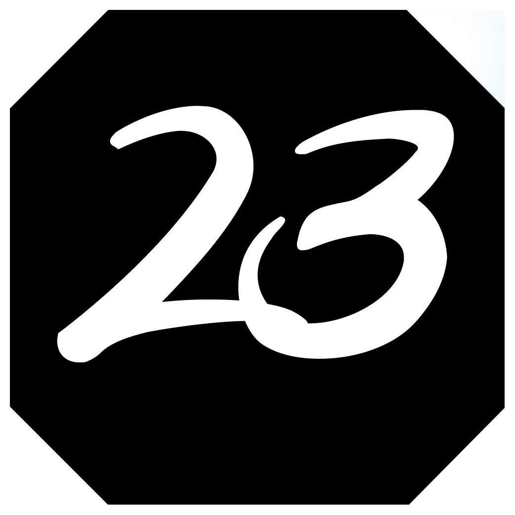 numéro de boite aux lettres 23 (architecte 10x10cm) - Sticker/autocollant