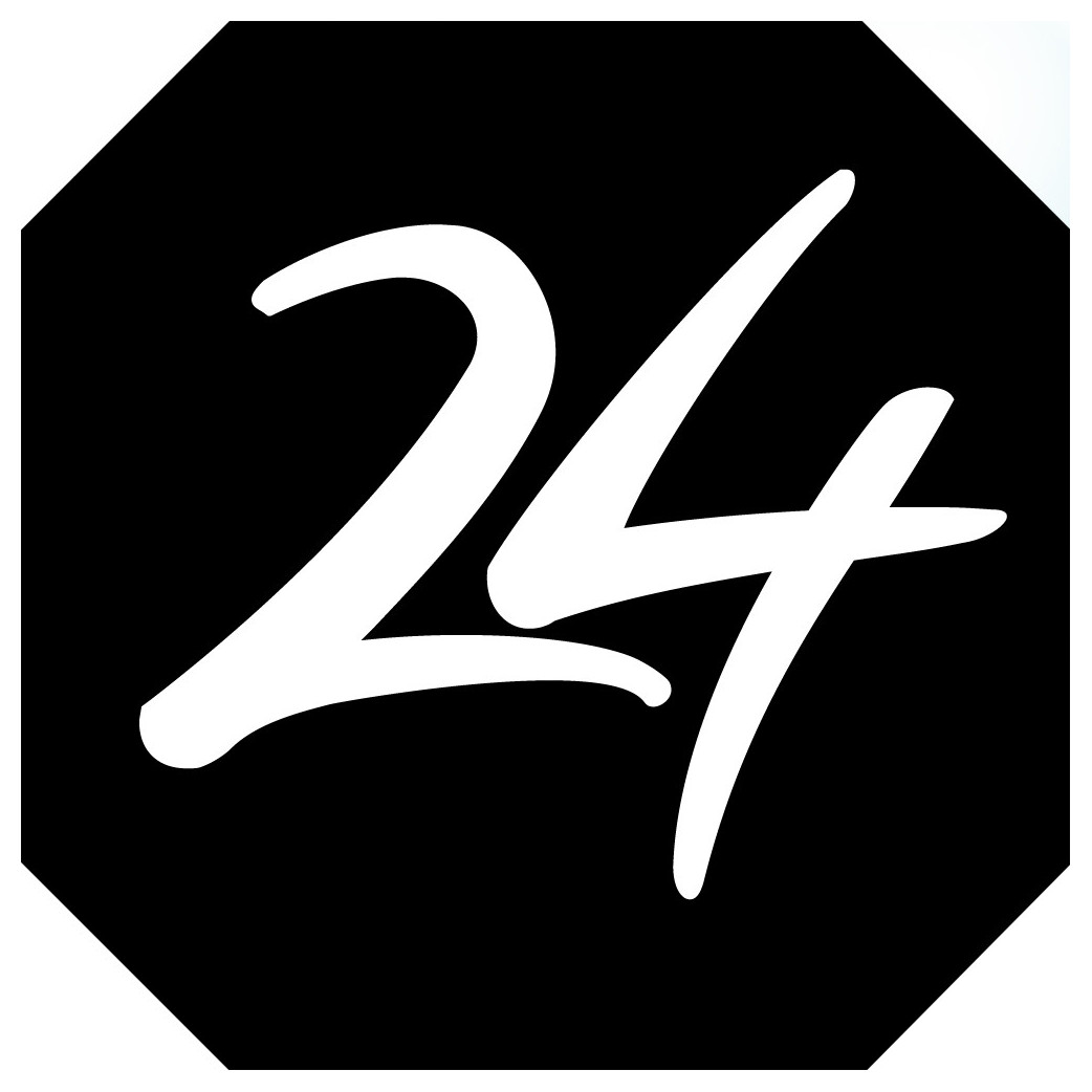 numéro de boite aux lettres 24 (architecte 10x10cm) - Sticker/autocollant