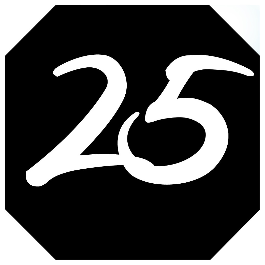 numéro de boite aux lettres 25 (architecte 10x10cm) - Sticker/autocollant