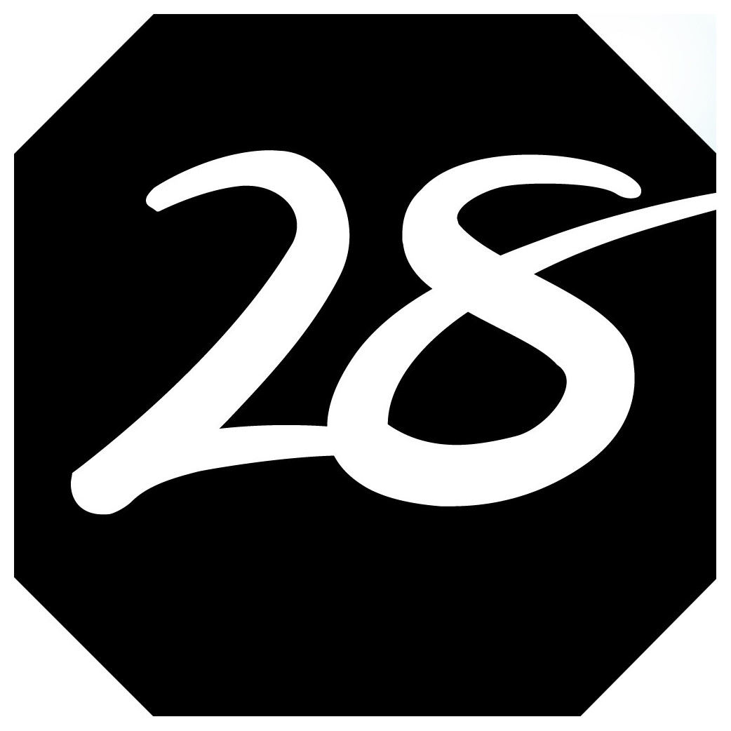 numéro de boite aux lettres 28 (architecte 10x10cm) - Sticker/autocollant