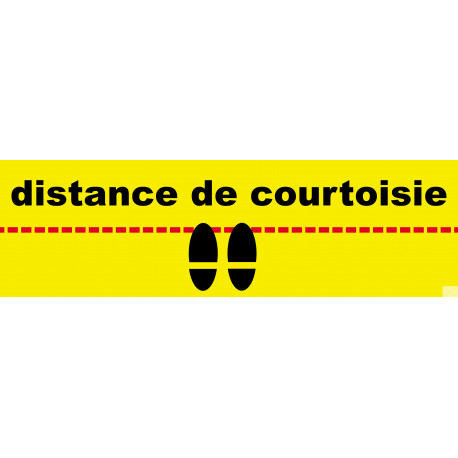distance de courtoisie (30x9cm) - Sticker/autocollant