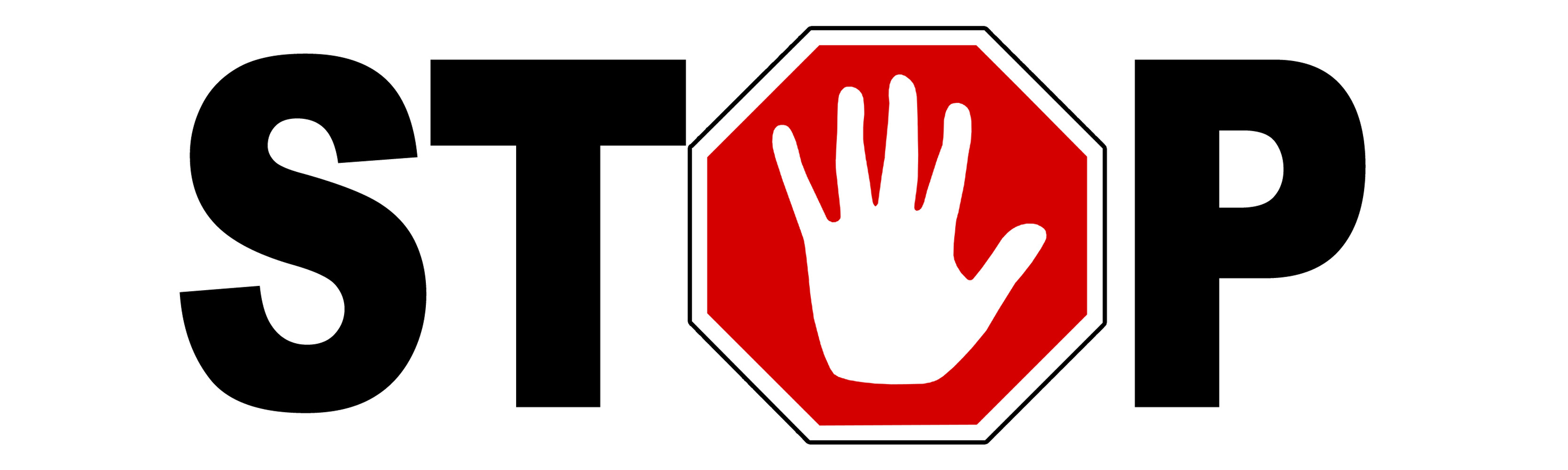STOP main - 21x9cm - Sticker/autocollant