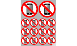 éteindre son smartphone (2fois 10cm - 12fois 5cm) - Sticker/autocollant