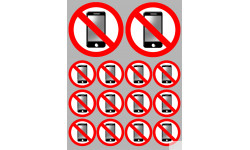 éteindre son smartphone (2fois 10cm - 12fois 5cm) - Sticker/autocollant