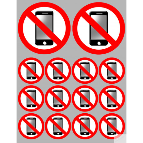 éteindre son smartphone (2fois 10cm - 12fois 5cm) - Sticker/autocollant