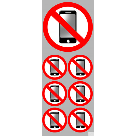 éteindre son smartphone (1fois 10cm - 6fois 5cm) - Sticker/autocollant