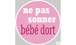 ne pas sonner bébé dort fille -10cm - Sticker/autocollant