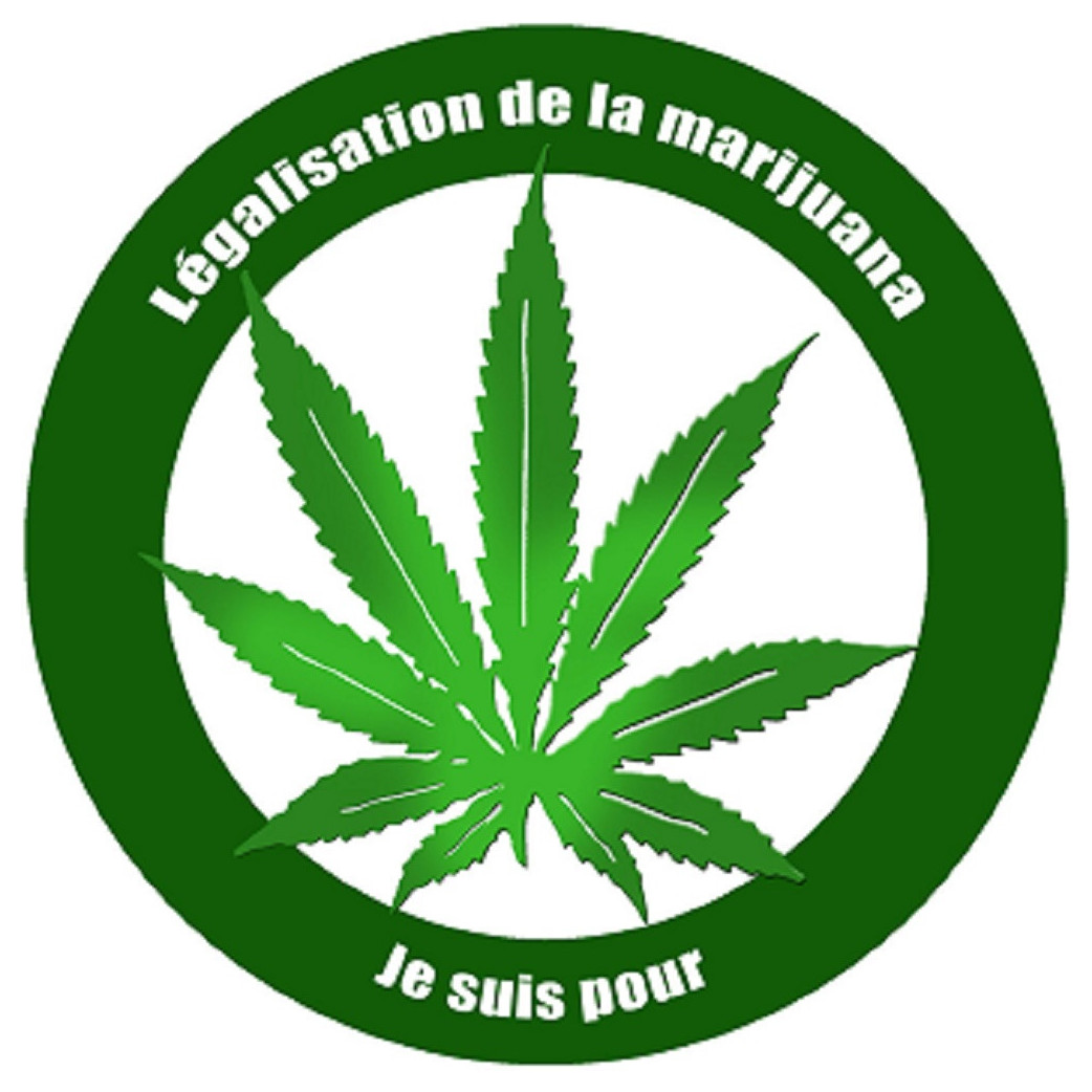 Pour la légalisation de la marijuana (5x5cm) - Sticker/autocollant