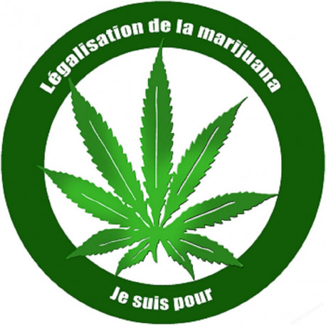 Pour la légalisation de la marijuana (5x5cm) - Sticker/autocollant