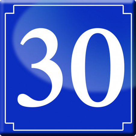 numéro de rue 30 (classique 10x10cm) - Sticker/autocollant numéro de rue 30 (classique 10x10cm) - Sticker/autocollant
