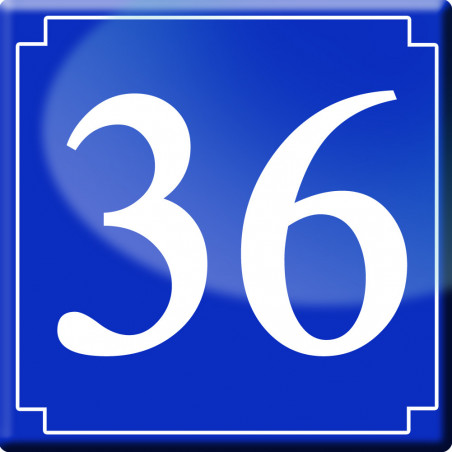 numéro de rue 36 (classique 10x10cm) - Sticker/autocollant numéro de rue 36 (classique 10x10cm) - Sticker/autocollant