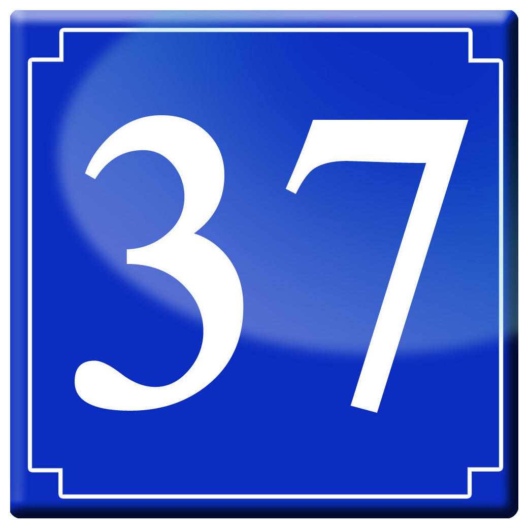 numéro de rue 37 (classique 10x10cm) - Sticker/autocollant