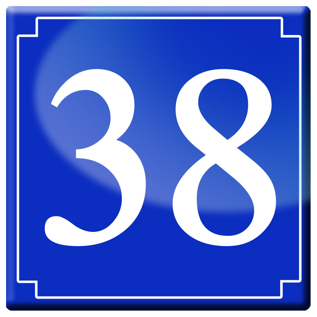 numéro de rue 38 (classique 10x10cm) - Sticker/autocollant