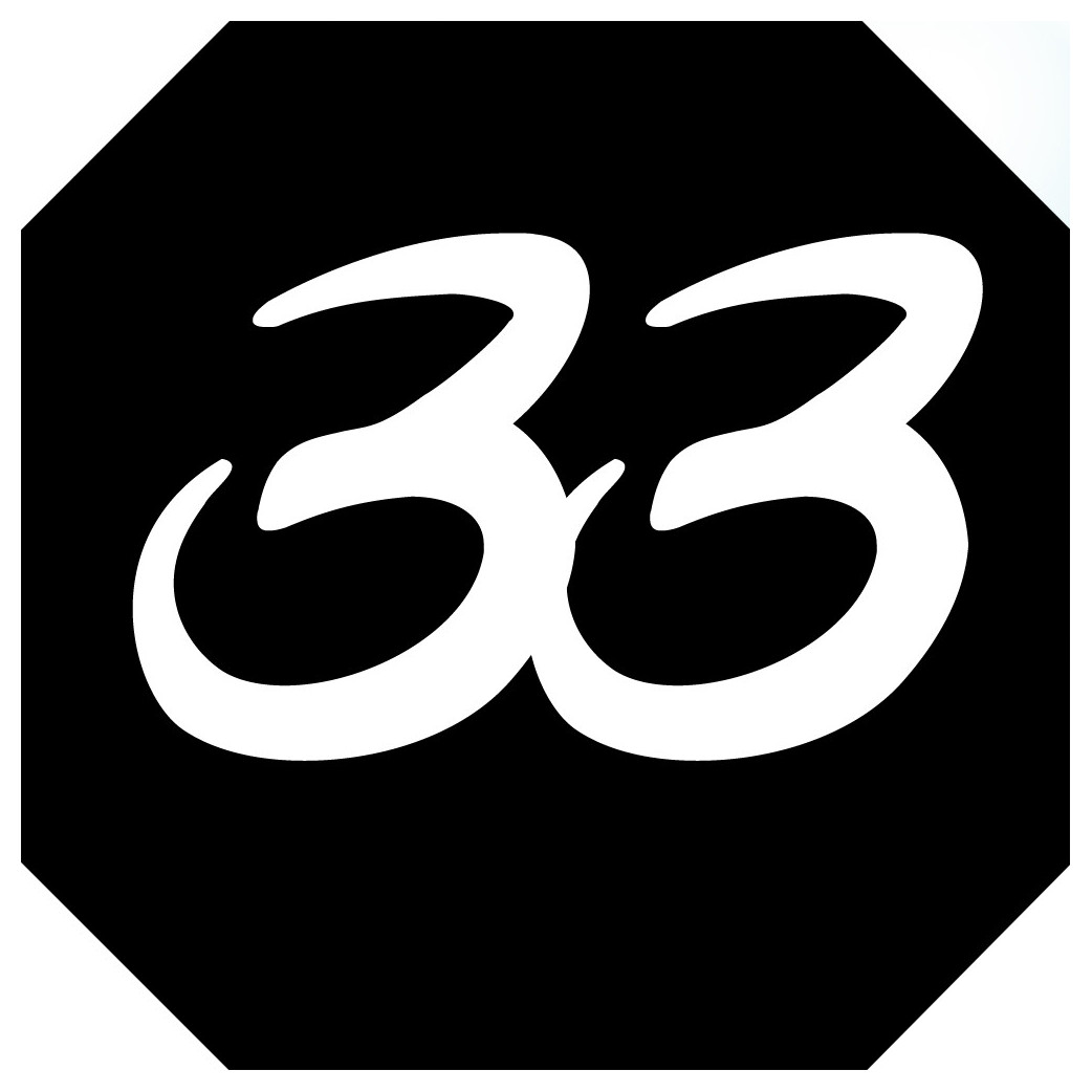 numéro de boite aux lettres 33 (architecte 10x10cm) - Sticker/autocollant