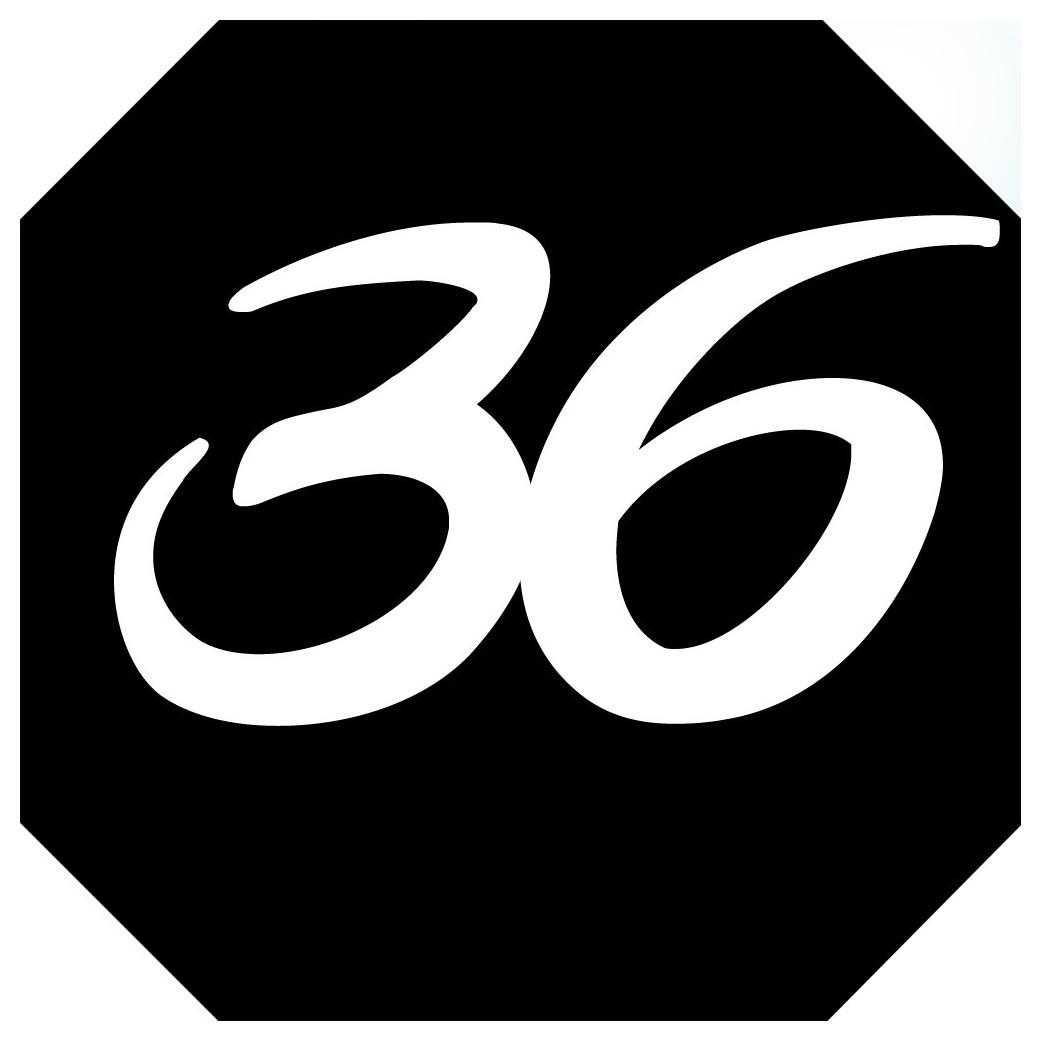 numéro de boite aux lettres 36 (architecte 10x10cm) - Sticker/autocollant