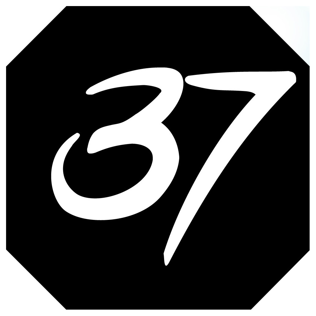 numéro de boite aux lettres 37 (architecte 10x10cm) - Sticker/autocollant