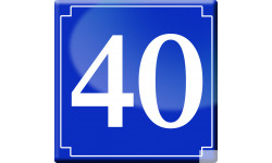 numéro de rue 40 (classique 10x10cm) - Sticker/autocollant