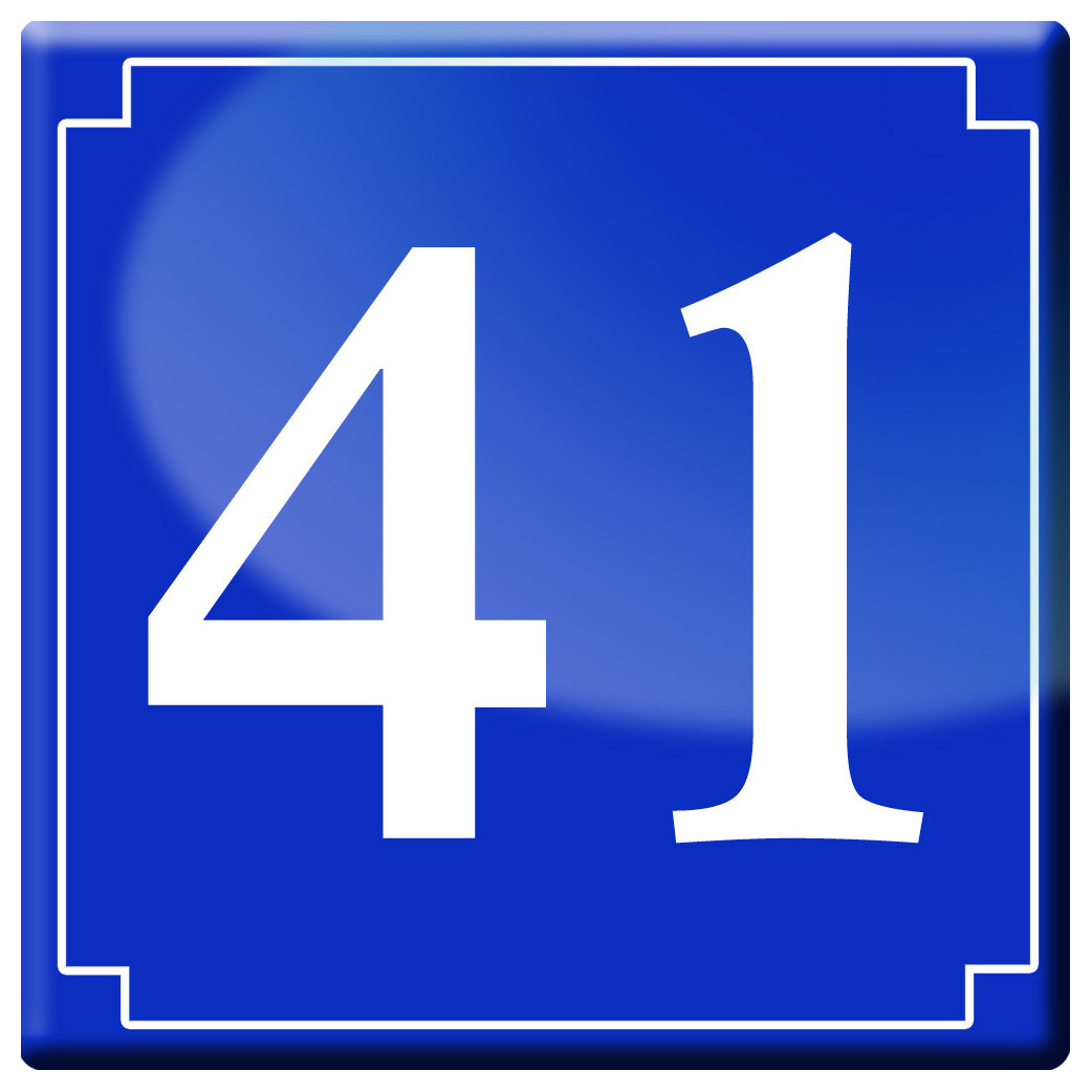 numéro de rue 41 (classique 10x10cm) - Sticker/autocollant